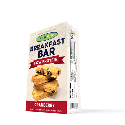 PROMIN LOW PROTEIN BREAKFAST BARS CHOCOLATE & CRANBERRY