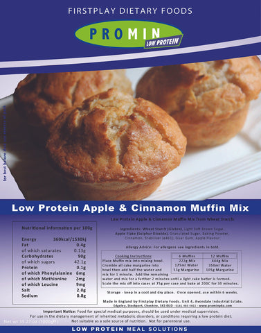 PROMIN LOW PROTEIN MUFFIN MIX - APPLE AND CINNAMON